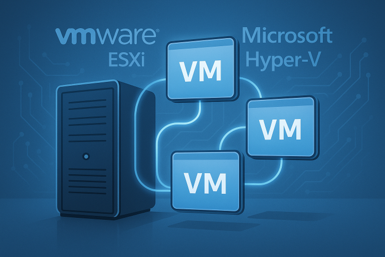 Servervirtualisierung mit VMware ESXi & Microsoft Hyper-V Visualisierung virtueller Maschinen mit VMware ESXi und Microsoft Hyper-V